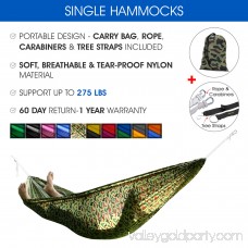 Yes4All Single Lightweight Camping Hammock with Strap & Carry Bag (Purple) 566638052